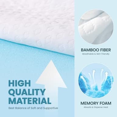 Memory Foam Mattress Topper Twinxl Size, AprLeaf 3 Inch Cooling Mattress Topper with Removable Cover, Medium Firm Mattress Topper for Back Pain Comfort Sleep - Image 4