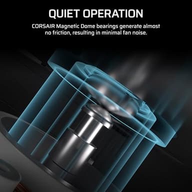 Corsair RS120-R ARGB 120mm PWM ARGB Reverse Fans – Reverse Rotor, +5V ARGB Connections, Eight RGB LEDs, High Static Pressure, Daisy-Chain, Magnetic Dome Bearing, Zero RPM Mode – Triple Pack – White - Image 7