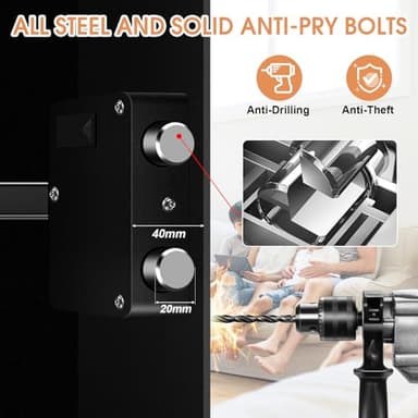 3.0 Cuft Fireproof Safe for Home Use, Digital Home Safes Fireproof Waterproof with Programmable Keypad, Backup Keys and Alarm System, Anti-Theft Home Security Safe Box for Document Money Medicines - Image 3