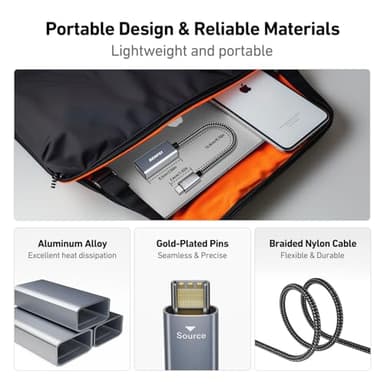 BENFEI USB C to HDMI Adapter 4K@60Hz, USB Type-C to HDMI Adapter [Thunderbolt 3/4/5 Compatible] with iPhone 15 Pro/Max, MacBook Pro/Air 2023, iPad Pro, iMac, S23, XPS 17, Surface Book - Image 4