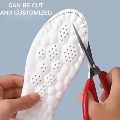 InsoleX Footstr Insoles for Kids Youth, Arch Support & Shock Absorption, Breathable Soft Foam Sole | 4D Cloud Insoles for Men & Women (2 Pairs of Orange, 6.5Y-7Y) - Image 3