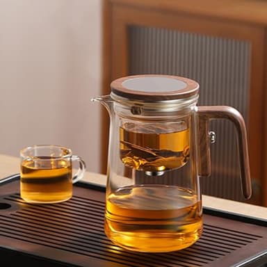 Enchanti Tea Pot - 800ml/27.1oz Witchcraft Magic Glass Teapot, Magnetic Water Separation Design, Borosilicate Infuser Pot with Strainer for Loose Leaf & Herbal Teas, Ideal for Tea Maker - Image 3