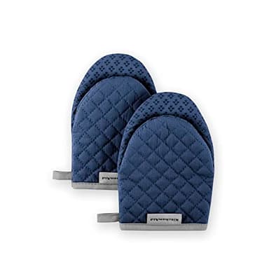 KitchenAid Asteroid Mini Oven Mitt Set, 5.5"x8", Blue Willow, 2 Piece - Image 1