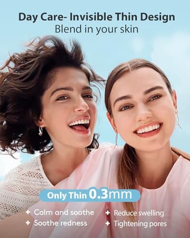 LitBear Acne Pimple Patches- Day and Night 4 Sizes 180 Dots Thin & Thick Hydrocolloid Patches with Witch Hazel, Tea Tree & Calendula Oil, Extra Adhesion for Face Zit Patch Dots - Image 3