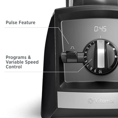Vitamix A2500 Ascent Series Smart Blender, Professional-Grade, 64 oz. Low-Profile Container, Black (Renewed) - Image 2