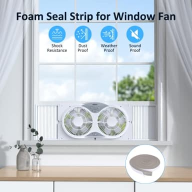 shinic 9" Twin Window Fan with Reversible Airflow, Removable Cover and Bug Screen, Remote Control, 3 Functions-3 Speeds, Width Adjustable (23.5" to 37"), Bathroom Kitchen Window Fan ETL Certified - Image 8