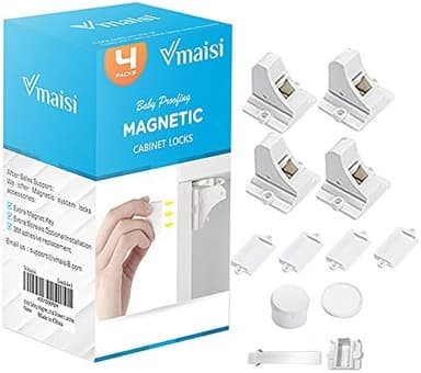 Vmaisi Magnetic Cabinet Locks for Babies (Stardand, Unit Count 4 - Image 3