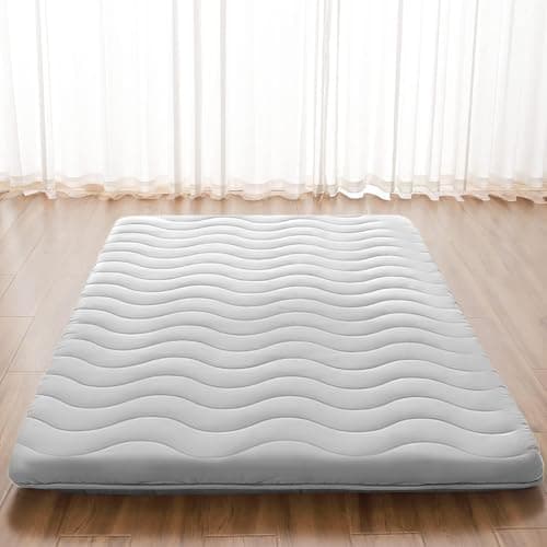 Japanese Floor Mattress, 100% High Density Comfortable Foam, 3.5" Thicken Foldable Mattress Tatami Mat Sleeping Pad, Ideal for Comfort and Support, Kids Floor Lounger Pillow Bed Sofa (Full） - Image 1