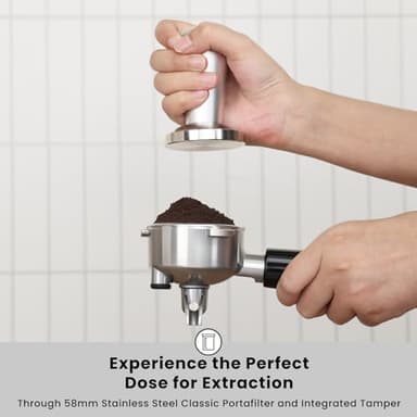 Gevi EzBru 1000C Commercial Grade Espresso Machine | 20Bar Pump + PID Temp Control (Adjustable Shot/Temp) | 58mm Portafilter w/Pressure Gauge | 2.2L Tank & Barista Kit | Home & Café Use - Image 7