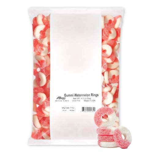 Albanese World's Best Gummi Watermelon Rings | 4.5lbs of Candy | Gluten Free, Fat Free, Soft and Chewy Gummy Rings | Perfect for Parties, Baking with Kids, and On The Go Snacking - Image 1