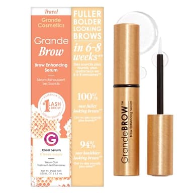 Grande Cosmetics GrandeBROW Brow Enhancing Serum for Fuller, Bolder, Looking Eyebrows - Brow Serum With Vitamins, Peptides, Antioxidants, Amino Acids, Cruelty Free - 8 Week Supply (1.5 mL) - Image 1