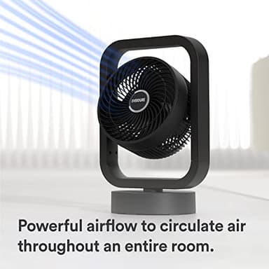 Everdure 10” Oscillating AC Floor, Desk or Table Fan, 4 Speed Settings, Targeted Airflow Control, Remote Control Included, Portable, Perfect for Bedroom, Living Room, Home Office, White - Image 5
