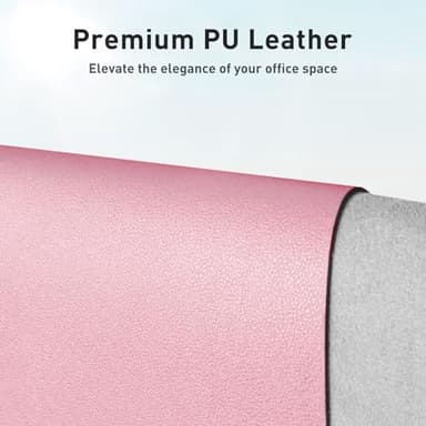 Aothia Leather Desk Pad Protector, Mouse Pad, Office Desk Mat, Non-Slip PU Leather Desk Blotter, Laptop Desk Pad, Waterproof Desk Writing Pad for Office and Home (36" x 17", Fairy Pink) - Image 2