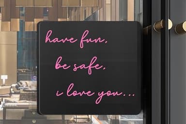 Essential Home Entryway Statement - 'Have Fun, Be Safe, Love You' Front Door Vinyl Decal Long-lasting & Stylish Daily Reminder for Loved Ones Versatile Home Decor for Housewarming (Pink) - Image 7