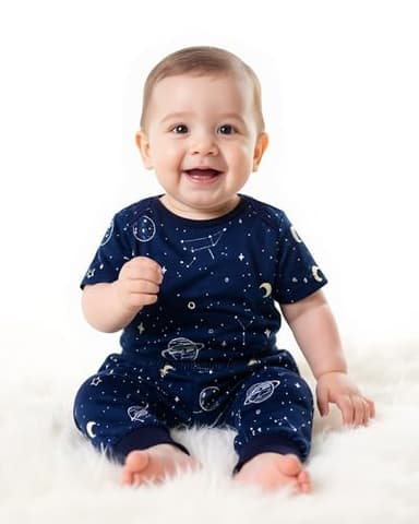 NZRVAWS Baby Boy Clothes Layette Essentials Infant Short Sleeve Romper Pants Hat 4 Pack Outfits Set Spring Summer 6 9 12 Months - Image 3