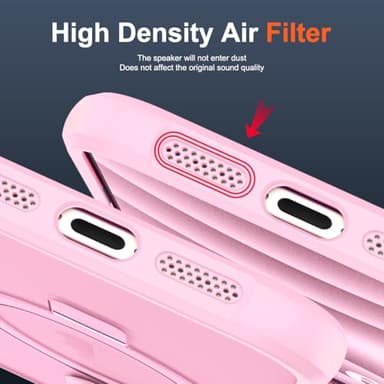 SKYLMW Compatible with iPhone 16 Pro Case with Invisible Magnetic O-Ring Stand Military-Grade Translucent Case for iPhone 16 Pro 6.3" [Compatible with Mag-Safe][Great Grip Feeling], Pink - Image 8
