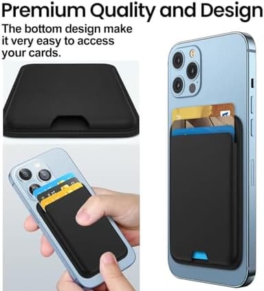 Magnetic Wallet Compatible with MagSafe for iPhone 17 16 15 14 13 12 Pro Max Air Plus Model, Mag 3 Safe Card Holder Stick on Accessories for Cell Phone & Case, Violet - Image 6
