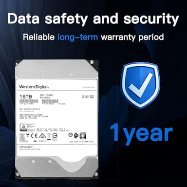 Western Digital Internal Hard Drives 16Tb DC HC550 Surveillance,Wd 3.5 HDD Sata 6Gb/s 7200 PRM NAS 512 mb Cache for Dvr Nvr (Renewed) - Image 6
