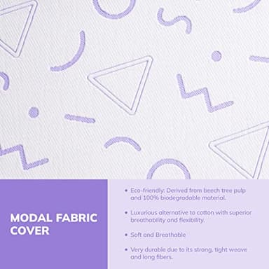 MLILY 7 Inch Twin Mattress for Kids, Memory Foam Bunk Bed Mattress, Made in The USA of US Foam and Global Materials, CertiPUR-US Certified, Medium Firm Trundle Mattress, Purple - Image 7