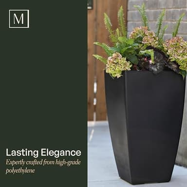 Mayne Kobi 26-Inch Tall Planter – Self-Watering, Weather-Resistant Planter for Flowers – Durable Indoor/Outdoor Design for Patio, Porch, or Entryway - Image 3
