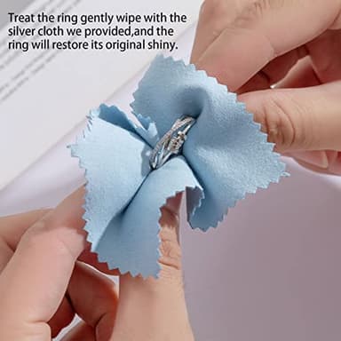 PABBEU Anxiety Ring for Women 925 Sterling Silver Fidget Ring With Cubic Zircon Adjustable Stress Spinner Anxiety Ring for Women - Image 6