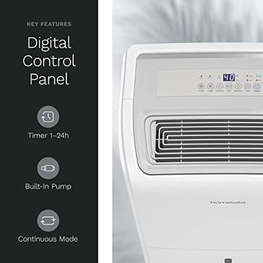 hOmeLabs 40 Pint Dehumidifier with Pump for up to 6,000 Sq Ft Rooms (MAX 104 Pint at 95°F, 90% RH) – Powerful Moisture Removal for Medium to Large Rooms and Basements - Image 2