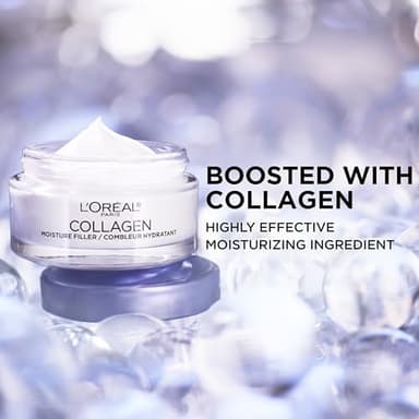 L'Oreal Paris Collagen Moisture Filler Facial Moisturizer, Anti Aging Face Cream, Non-Greasy Skin Care Formula For Up to 48HR Hydration, 1.7 oz - Image 4