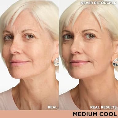 IT Cosmetics CC+ Cream (Medium Cool) - Natural Full Coverage Foundation With SPF 50+, Color Corrector & Anti-Aging Hydrating Serum, Hyaluronic Acid + Peptides, Lightweight - 1.08 fl oz - Image 2