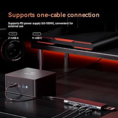 MINISFORUM UM890 Pro Mini PC Ryzen 9 8945HS (up to 5.2GHz) Desktop Computer 64GB RAM DDR5 5600MHz &1TB PCIe 4.0 SSD, Cculink Mini PC Quad Display HDMI/DP1.4/USB-C, AMD Radeon 780M/Dual LAN 2.5G - Image 7