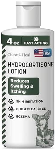 Chew + Heal Labs Hydrocortisone Lotion for Dogs - 4 oz Anti Itch Cream for Irritated Skin, Flea Bites, Itching, and More - Made in The USA - Image 2