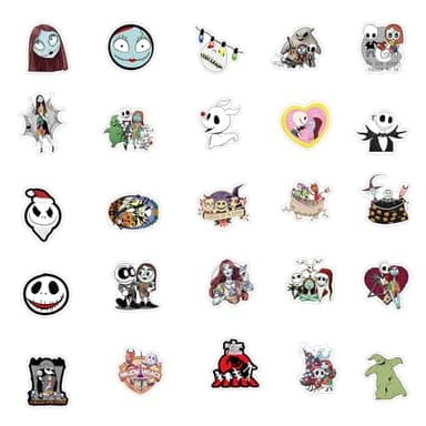 100Pcs The Nightmare Before Christmas Stickers for Water Bottles Skateboard Luggage Laptop Bumper Waterproof Vinyl Halloween Stickers Bulk for Boys Teens Adults (The Nightmare Before Christmas) - Image 6
