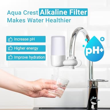 AQUA CREST Alkaline Faucet Water Filter, Replacement for Brita® Filter, Increase PH, Brita® Filter Replacement, 36311 On Tap Water Filtration System, FR-200, FF-100, 3 Packs - Image 3