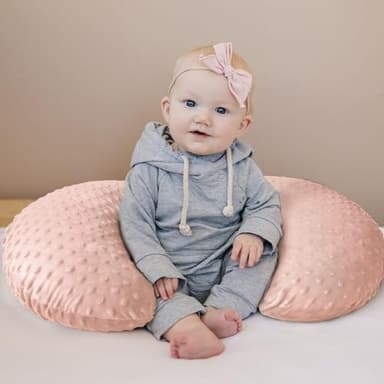 Konssy 2 Pack Nursing Pillow Covers, Soft and Comfortable Nursing Cover for Breastfeeding Pillows, Pillow Slipcover for Baby Girls Boys Newborn(Pink, Pink Spring) - Image 5