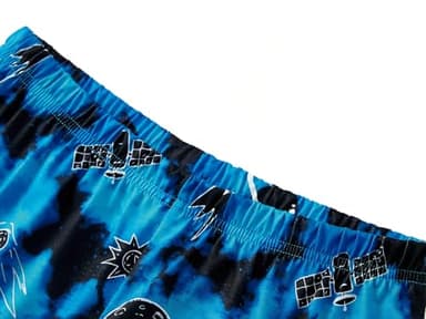 Beezizac Boys Pajamas Black & Blue Astronaut 2-Piece Cozy Long Sleeve Set Soft PJ Outfit Kid Size 8 - Image 5