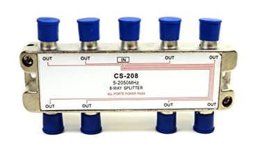Philmore 2GHZ High "Q" 8-Way Low Loss Coaxial Satellite TV Signal Splitter With Weather Caps, Commercial Grade; CS208 - Image 3