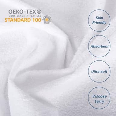 Moonsea Crib Mattress Protector Waterproof,Mattress Cover Protector, Smooth Top Mattress Protector for Kids, Breathable Skin Friendly and Noiseless Fitted Sheet,Viscose Terry Top,1 Pack - Image 4
