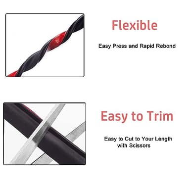 GOKINDOR 39.4 Feet Weather Stripping Door Seal Strip Window and Soundproofing Self-Adhesive Backing D-Shape Weather Stripping for Door Frame Window Large Gap (Black) - Image 4