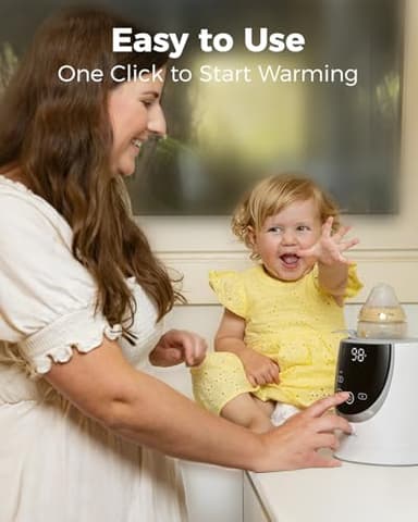 Papablic NutriWarm™ Swirlable Bottle Warmer – Advanced Nutrient-Preserving Warming Technology, Fast and Even Warming for Breastmilk & Formula, Precise Temperature Control, Easy to Use - Image 9
