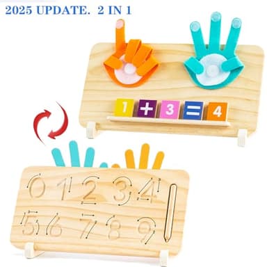 Montessori Toys for 3 4 5 Year Old,Double-Sided Preschool Learning Toys for Toddlers age 2-4,Educational Math manipulatives Number Counting Blocks for Kids,Christmas Stocking Stuffers for Boys Girls - Image 2