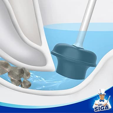 MR.SIGA Toilet Plunger with Holder, Heavy Duty Toilet Plunger and Holder Combo for Bathroom Cleaning, White - Image 4