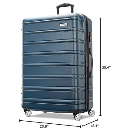 Samsonite Omni 2 28-Inch Large Checked Hardside Luggage with 360° Spinner Wheels - Scratch Resistant Hardshell - TSA Lock - Expandable Polycarbonate Shell for Lightweight Travel - Nova Teal - Image 10