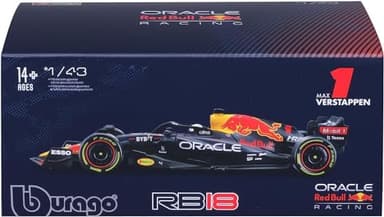 Maisto 1:43 Race Oracle Red Bull Racing RB18 (2022) w/Driver: Verstappen #1 - Image 6