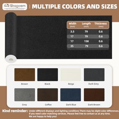 Shagoom Suede Repair Patch, 35X79 Inch Fabric Large Repair Tape, Self-Adhesive Patches for Furniture, Sofa, Car Interior, Shoes, Hand Bag, Clothing (Coffee, 35X79 Inch) - Image 2