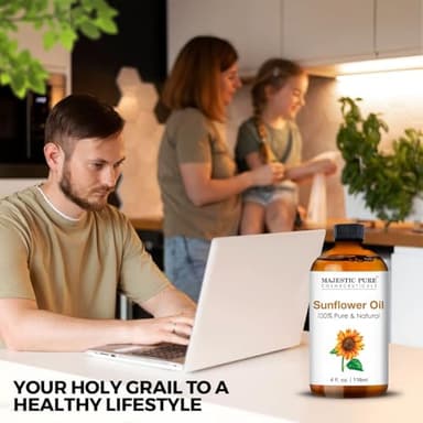 Majestic Pure Sunflower Essential Oil with Glass Dropper - Huge 4 Fl Oz - 100% Pure and Natural Black Pepper Oil - Premium Grade Essential Oils for Diffuser, Aromatherapy, Soap and Candle Making - Image 5
