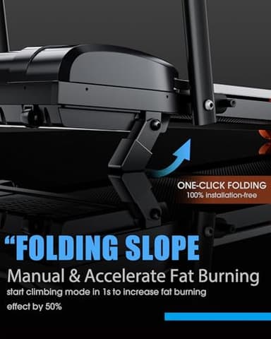 EVKRUN 4.0/7.8MPH Walking Pad Treadmill with Folding Slope, Larger Screen Display Under Desk Treadmill 300 lb Capacity, Portable Treadmills for Small Spaces, Home (with Handrail-7.8MPH) - Image 2