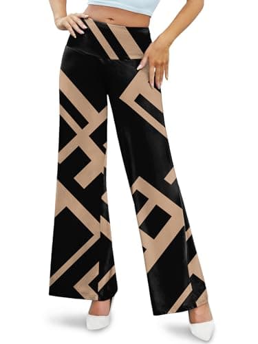 Arolina Palazzo Pants for Women Dressy Casual Wide Leg Pants for Women Stretchy Flowy High Waist Lounge Pants Trousers - Image 4