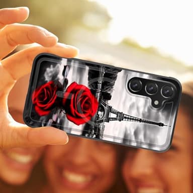 ZQLPLZR Magnetic for Galaxy S24 Case,[Compatible with MagSafe] [Military Grade Drop Protection] Heavy Duty Shockproof Phone Case for Samsung Galaxy S24 5G (6.2") 2024,Vintage Eiffel Tower Rose Flower - Image 7