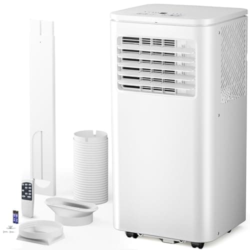 Portable Air Conditioner 8000 BTU, Remote Control, Fan Mode, Cools 350sq. ft, 24 Hour Timer, Quiet Operation,Window, 2 Fan Speed for Bedroom Office Home Dorm - Image 1