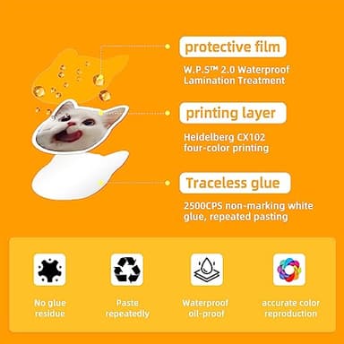 100 Pcs Cute Cat Stickers for Kids, Waterproof for Kids,Vinyl for Water Bottle,Laptop,Phone,Skateboard Stickers for KidsTeens Girls and Boys - Image 6