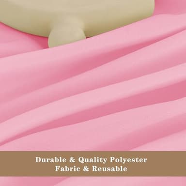 Fitable Pink Rectangle Tablecloths for 6 Foot Tables, 6 Pack - 70 x 108 Inches - Stain Resistant and Washable Table Clothes, Polyester Fabric Table Covers for Wedding, Party, Banquet, Buffect - Image 3